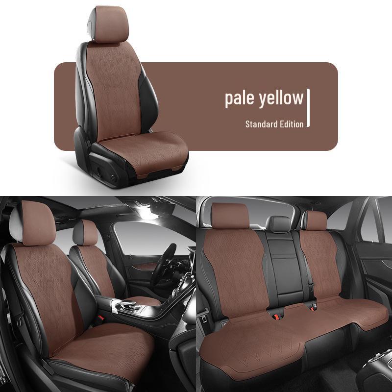 Universal Suede Car Seat Cushion for Four Seasons - Fit for Corolla, Bora, Lavida (Five-Seat, Half-Wrap Style)