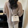 Simple texture single shoulder messenger bag autumn new trend niche fashion portable small square bag box bag