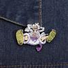C7G Japan Anime One Piece Enamel Pin Monkey D Luffy Metal Cartoon Brooch Men Women's Brooches Cool Briefcase Badges Decorate