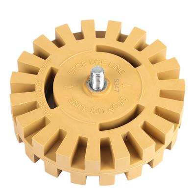 100mm 4in Schleif- und Polier Zickzack-Zahnform Gummi-Rad Radierer(Schaft)