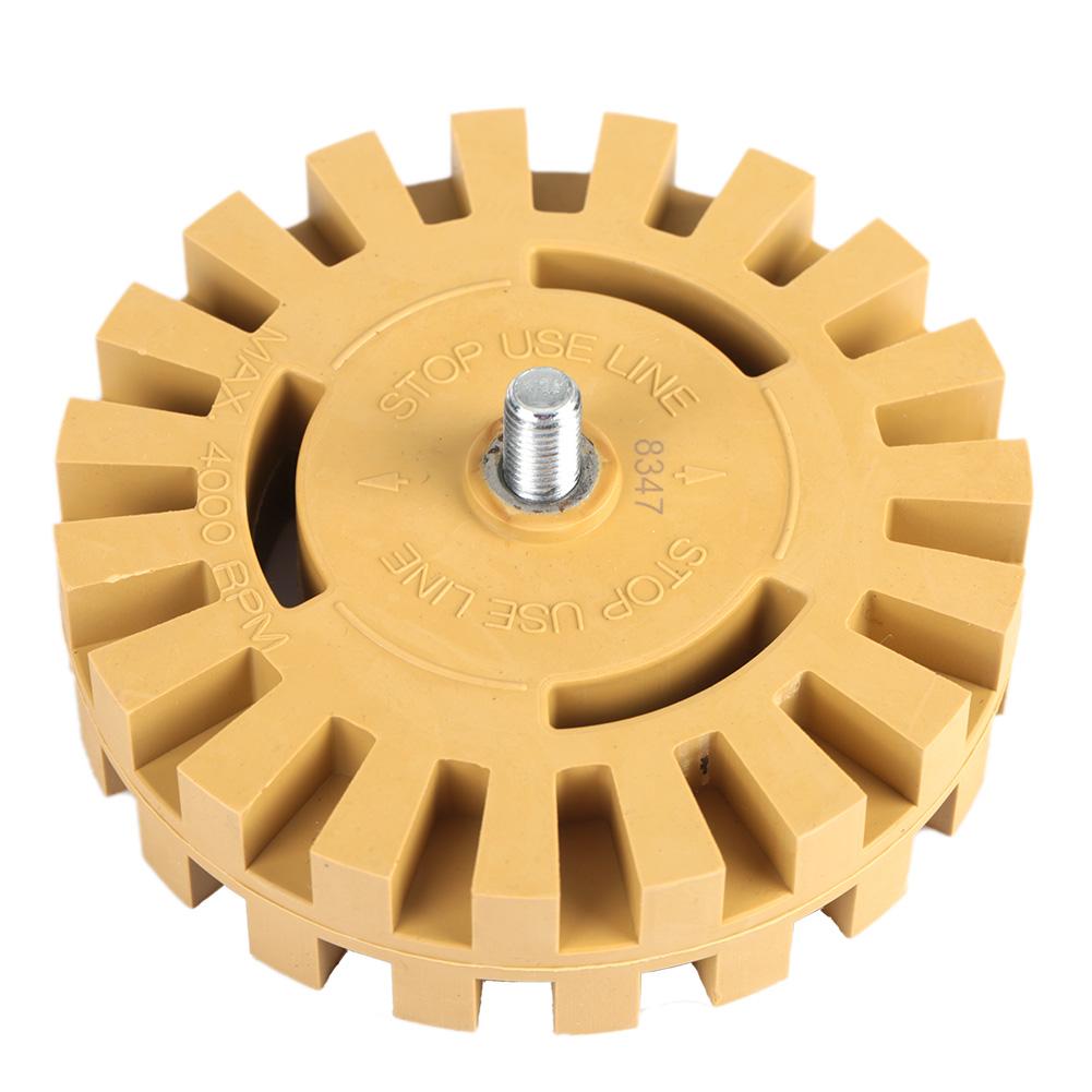 100mm 4in Grinding and Polishing Zigzag Teeth Shape Rubber Wheel Eraser(Shank)