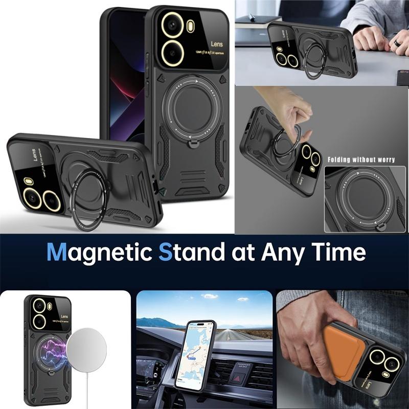 For Xiaomi Poco X7 Pro 5G Case Magnetic Ring Armor Phone Cases for Poko Poxo Pocco Little X 7 Pro X7Pro Stand Holder Back Cover