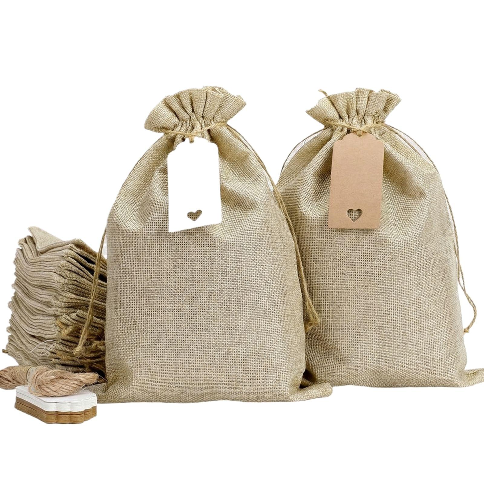 

30Pcs Drawstring Bags Party Wedding Gift Bags Home Storage Pouches one size бежевый
