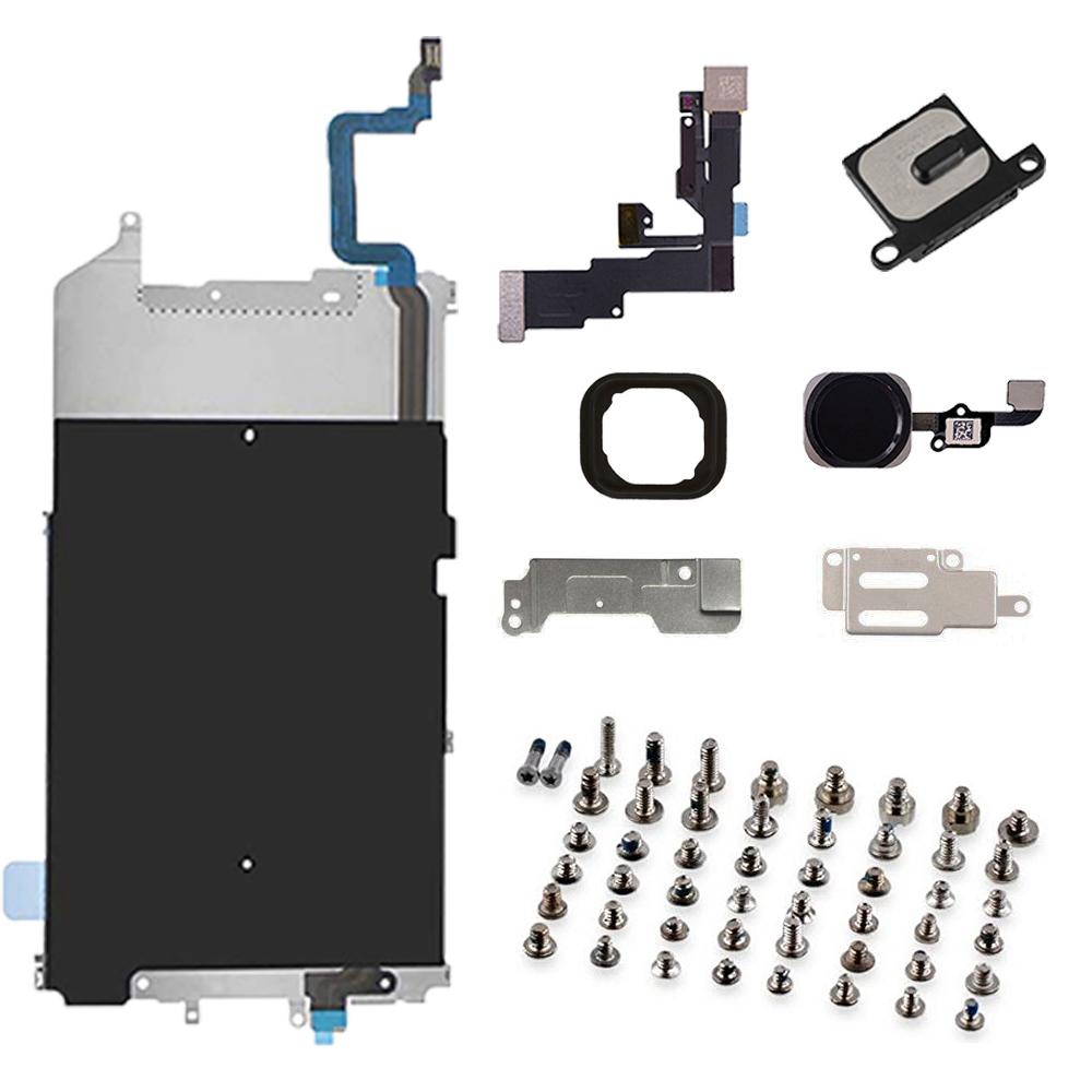 Full Set LCD Parts For iPhone 6 6P 6S 7 7P 8 Plus Front Camera Home Button Key Flex Cable Screen Metal Bracket With Full Screws