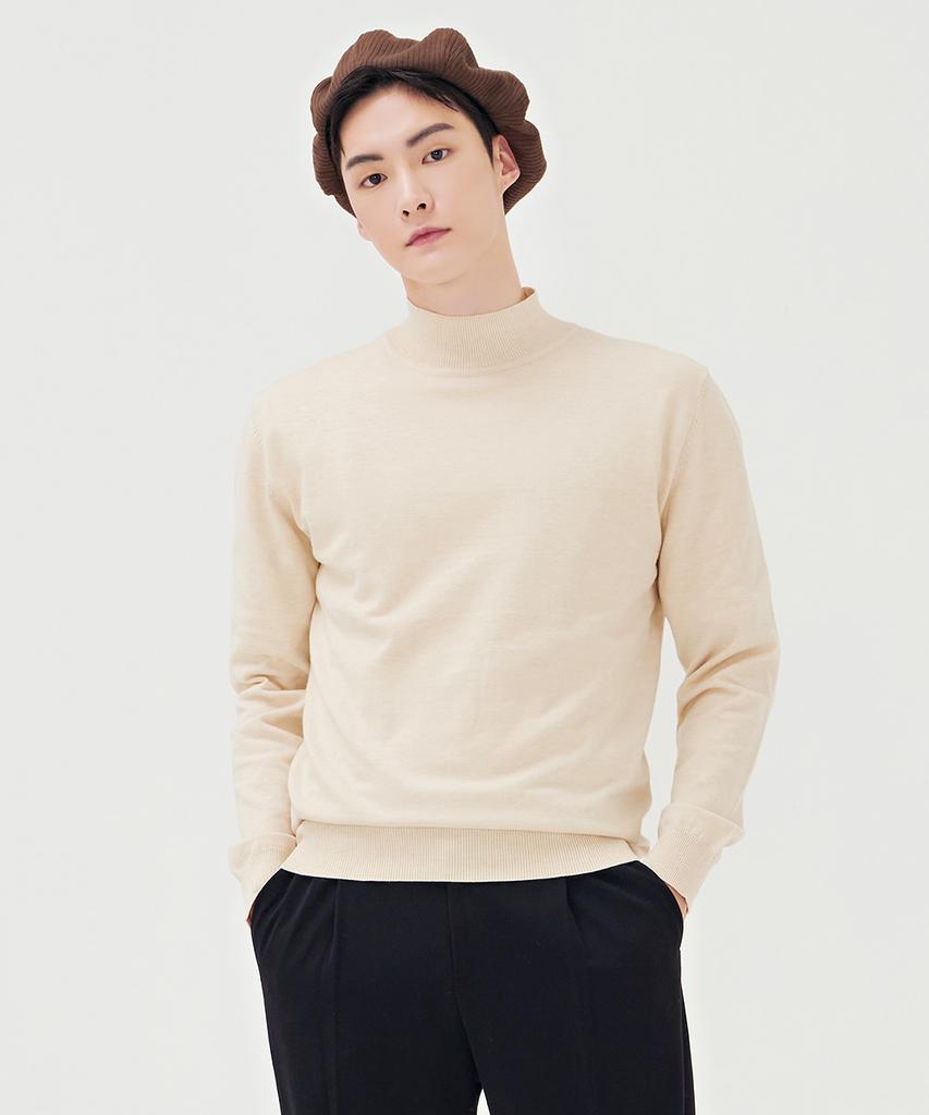 CHASECULT Men'S Basic Mock Neck Sweater-Bfzk5201D05