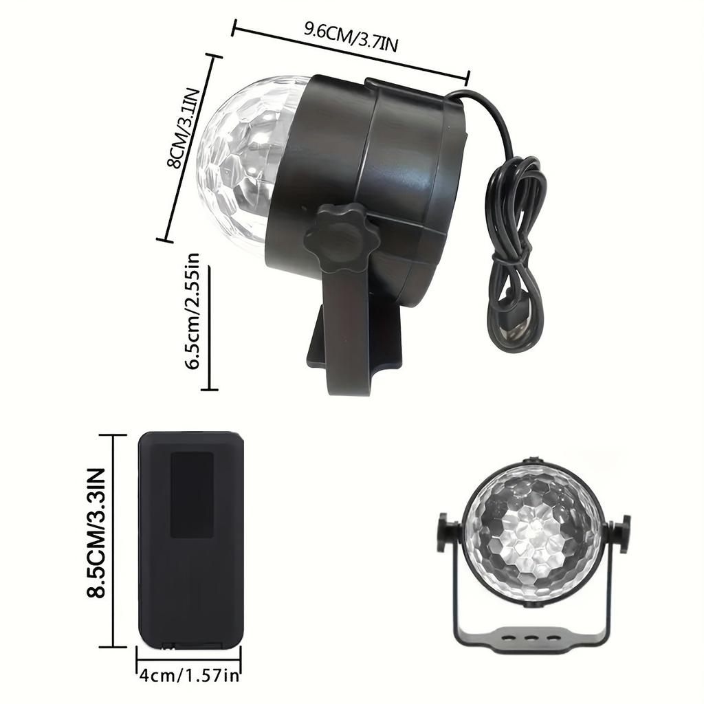 1Pc Disco Ball DJ Night Lights,Sound Activated RGB Rotating Stage Strobe Lamp For Home Room Birthday Decor Wedding Dance Parties