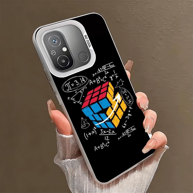 Rubik Cube Formula Spoofs Math Soft Phone Case for Xiaomi Redmi 15C 15 14C 13C 12C Poco X5 X6 X7 Pro X3 F8 F7 Ultra M8 13 12 Cov