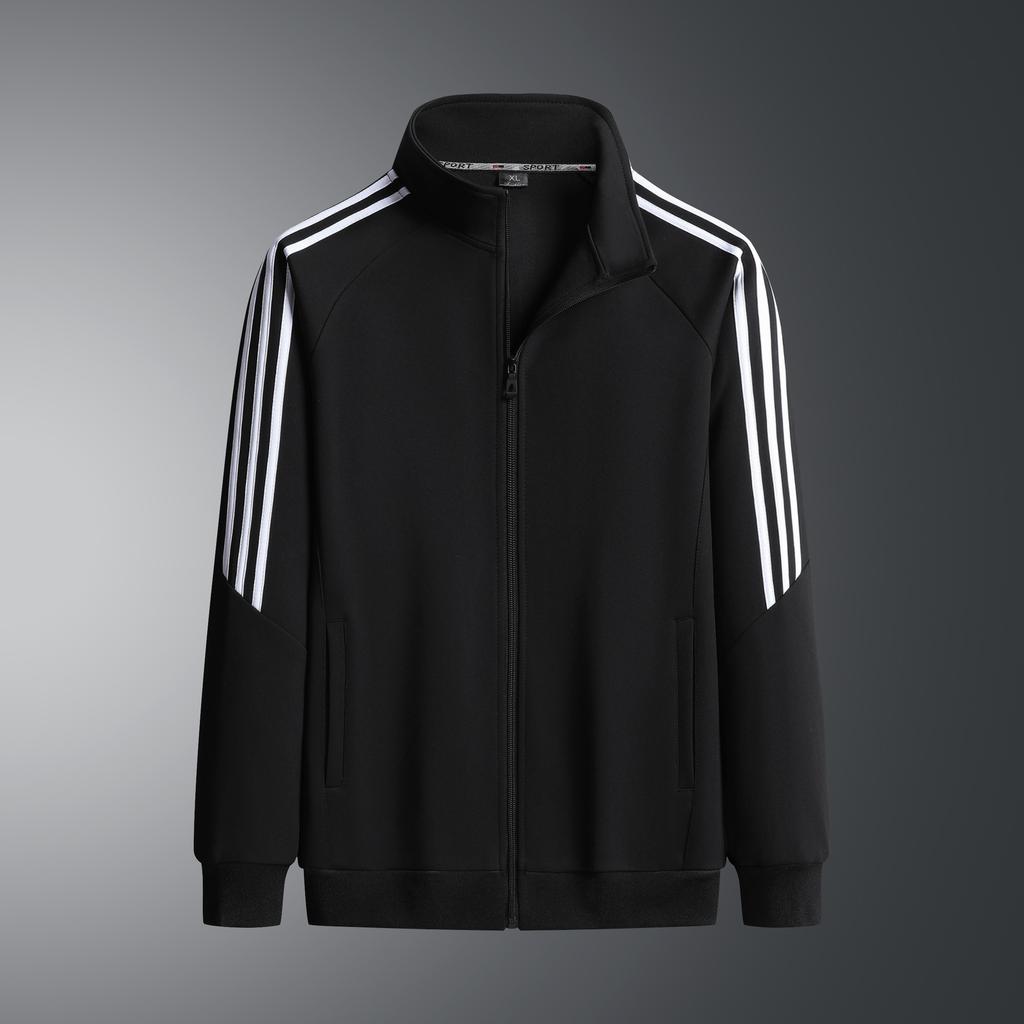 Men's Spring Autumn Casual Sports Striped Jacket Sweatshirts Long Sleeve Pullovers Coat For Men Streetwear Couple Clothes