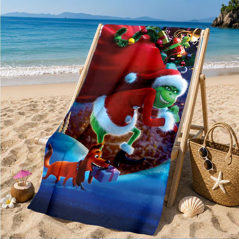 Christmas Collage Beach Towel, Microfiber Beach Towel, Perfect For Pool, Beach, Travel, Home Decor Beach Party Fan Gifts