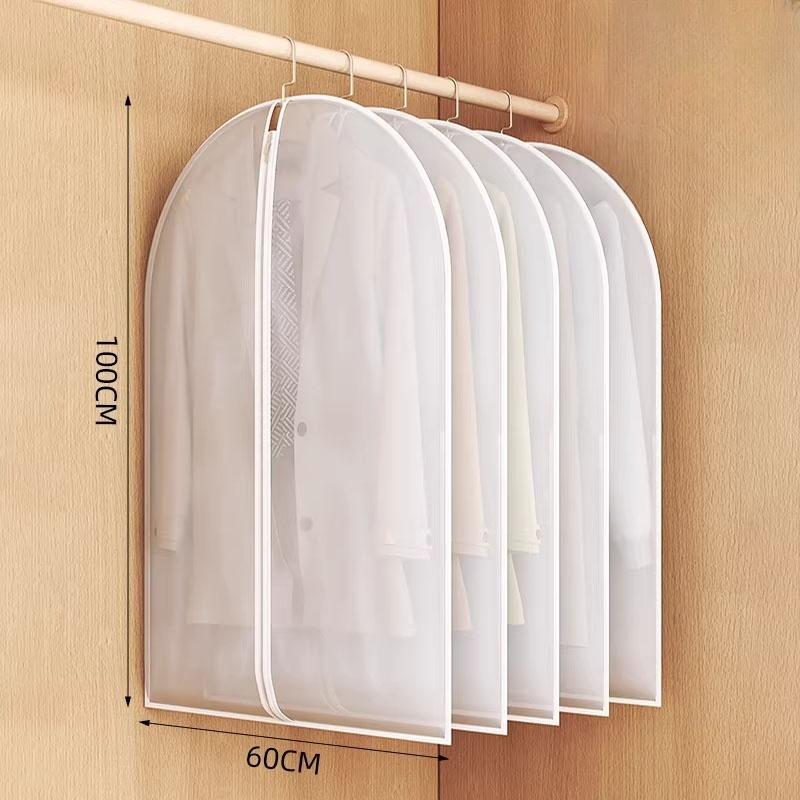 1-20pcs Hanging Dustproof Garment Cover Washable Clothes Bag for Wedding Dress Suit Coat Closet Wardrobe Clothing Storage