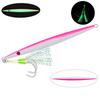 1Pc 60g 80g 100g 160g 250g 300g Luminous Metal Fishing Jig Iron Plate Long Cast Fast Sinking Trolling Hard Lure