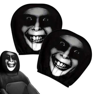 Car Head Rest Covers Set Halloween Elastic Car Seat Headrest Protector Vehicle Accessories Interior Decor For Weekend Road Trip