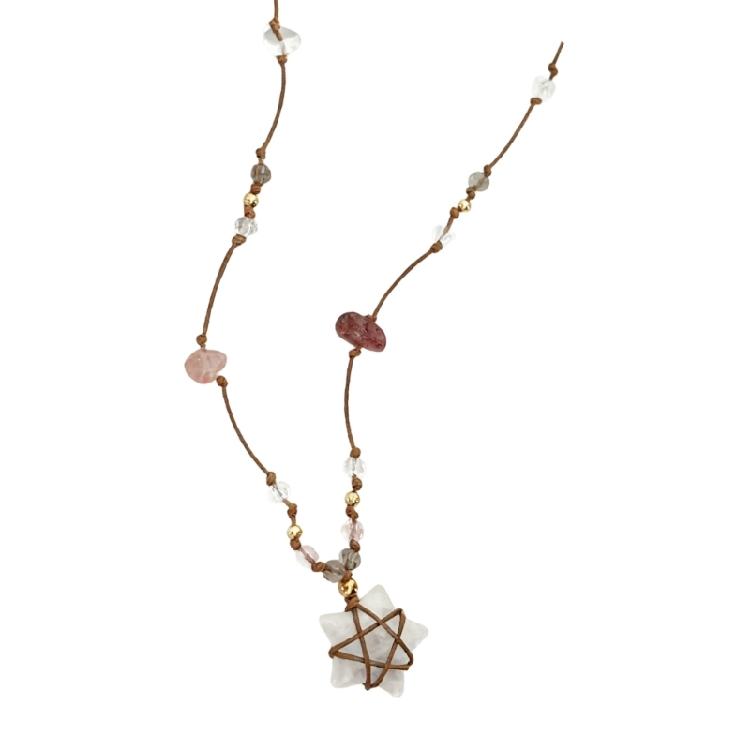 

Современное регулируемое бусинное ожерелье со звездой, цепочка на шею с подвеской-звездой, украшение для персонализированного стиля