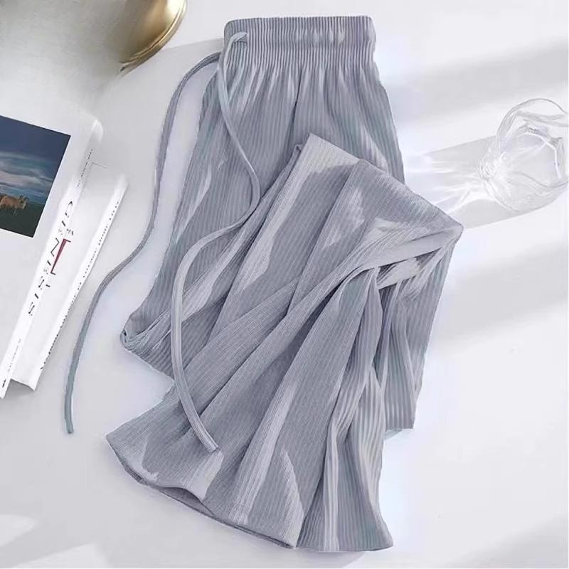 Summer Thin New Drape High Waist Loose and Thin Casual Straight-leg Pants
