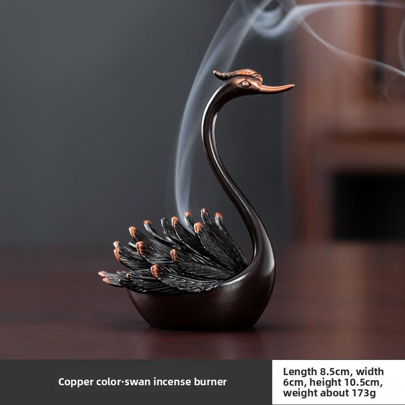 Creative Swan Plate Incense Burner Auspicious Cloud Blessing Decoration Home Ornaments Crafts Birthday Gift