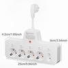 European standard multi socket lighting power socket, made of PC fire-resistant and flame-retardant material, equipped with small night lights