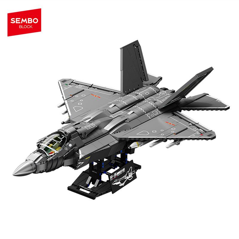 Non-Toxic Sembo Block Military Aircrafts Weapons Assemblage Building Blocks Moc Fighter Model Bricks Kit Toys Kids For Children Holiday Gifts