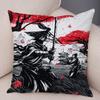 Japan Style Ink Cushion Cover for Sofa Home Double Print Decor Beautiful Scenery Warrior Girl Pillowcase Soft Plush Pillow Case