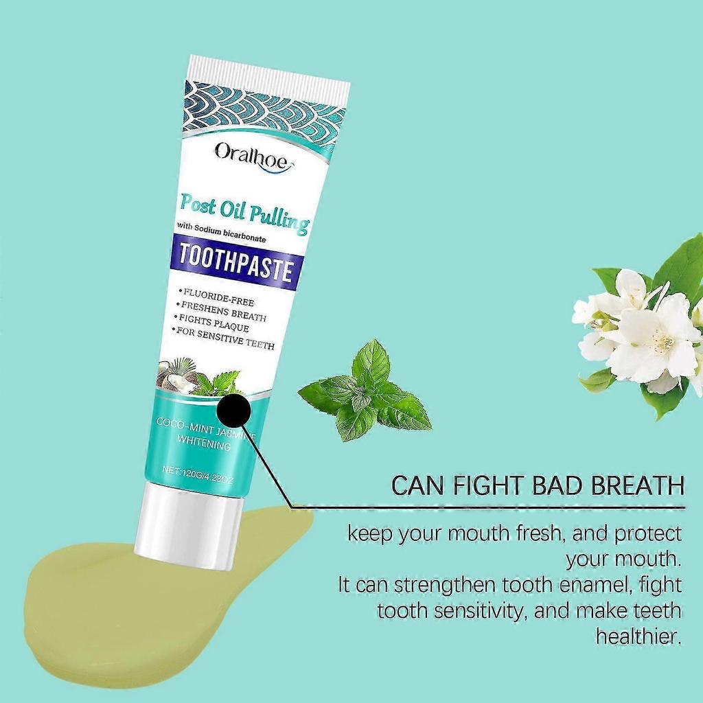 Fluoride free toothpaste 120g for bright teeth and fresh breath