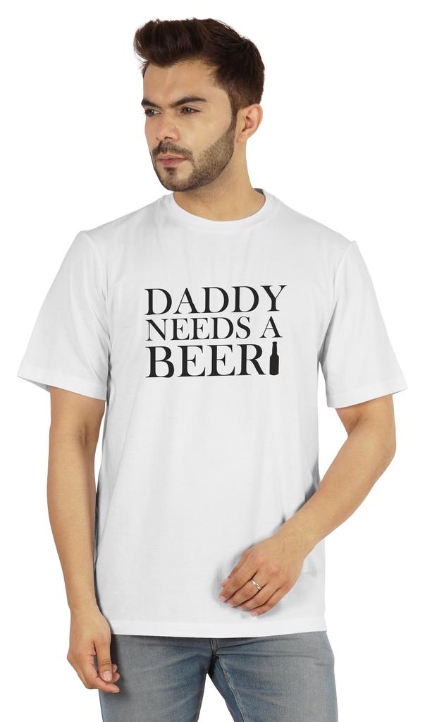 Inkmeso Graphic Tshirt For Men  s   Daddy Needs A Beer   Funny Quotes Dad  s Drinking Tee