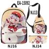Luxury Novelty Cool Genshin Impact 3D Printed 3pcs/Set Pupil School Bags Travel Laptop Backpack Chest Bag Pencil Case