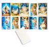 Christmas Cards with Wafer, Gilding and Religious Wishes - 10 Pcs