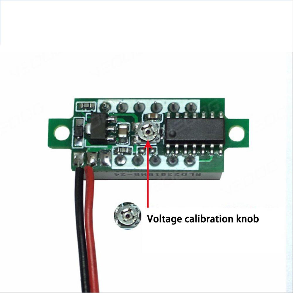 1Pc Detectors 2 Wires Mini LED Display 3-Digital Gauge Voltameter Panel Meter Voltage Voltmeter
