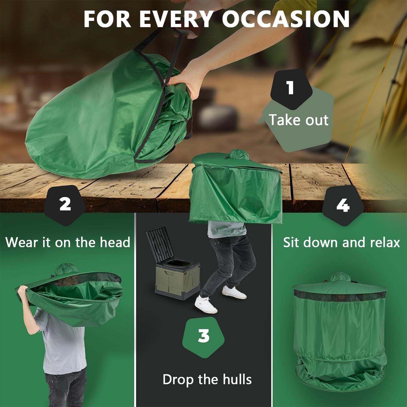

Складная палатка-укрытие для кемпинга, биотуалет, палатка для душа и туалета с сумкой для переноски, для переодевания, пляжного кемпинга, путешествий China Mainland