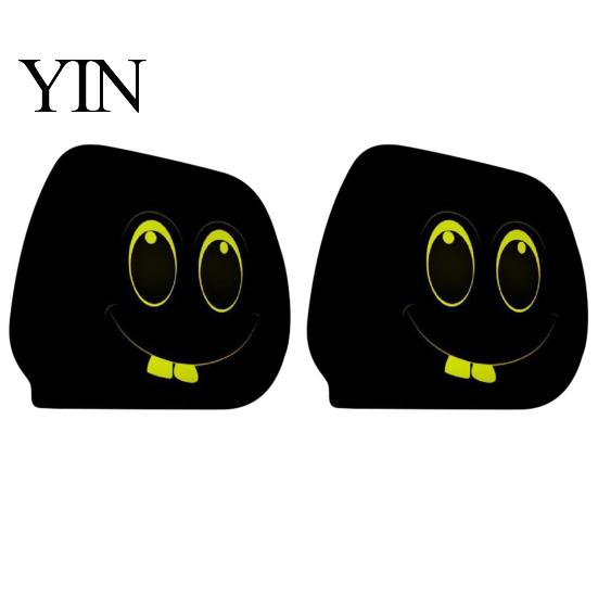 Easy Install Headrest Sleeves Car Cover, Funny Horror Cartoon Print, Stretchy Seat Covers Protector, Auto Interior Decoration for Cars SUVs Quick Fit