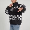Vans Checkerboard Patchwork Stand Collar Long Sleeve Down Jacket Unisex Outerwear Black VN0A7YIVBLK