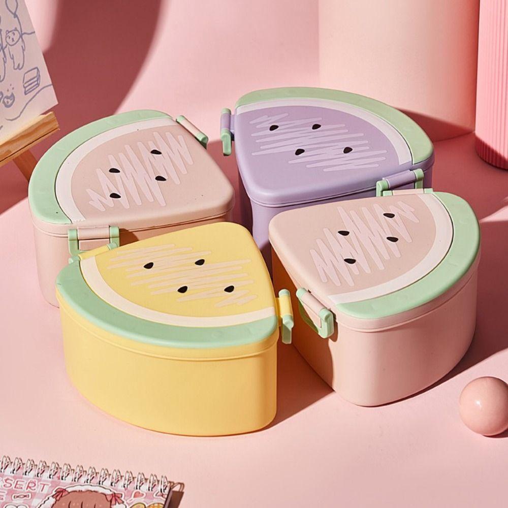 

860 мл коробка для конфет в форме арбуза, контейнер для хранения продуктов питания, портативный ланч-бокс для детей розовый