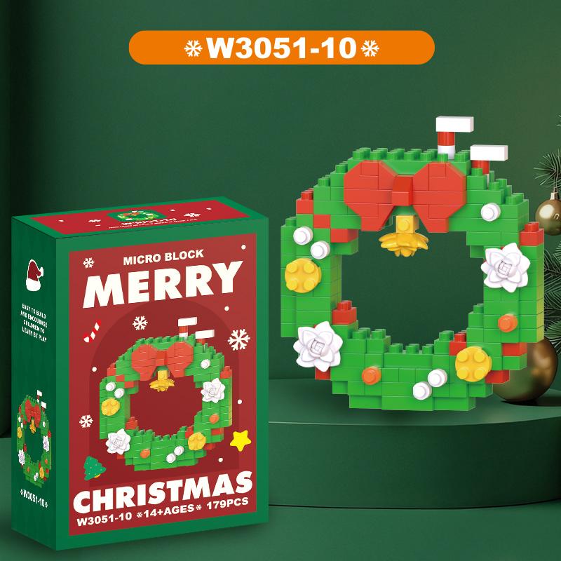 Weihnachtsgeschenke Bausteinserie Weihnachtsmann Rentier Puzzle Montagebausteine Tischdekoration Spielzeug für Kind Weihnachtsgeschenk