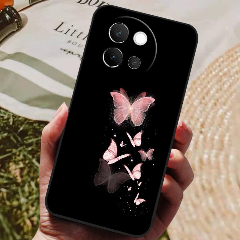 For VIVO V40 Lite 5G Case Soft Silicone Cover Black Bumper TPU For Vivo V40 Lite 5G Phone Cases V40Lite Shockproof Back Covers