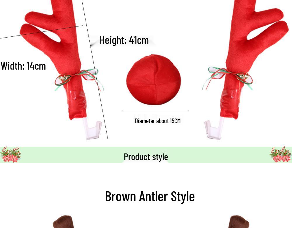 Christmas Car Reindeer Antler Decorations