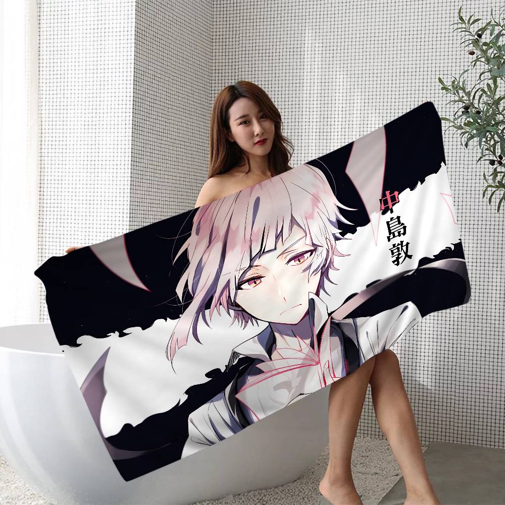 

Anime Bungo Stray Dogs Popular Microfiber Printed Beach Towel Mountain Climbing Yoga Beach Swimming Running Absorbent Soft W40*H60(CM)