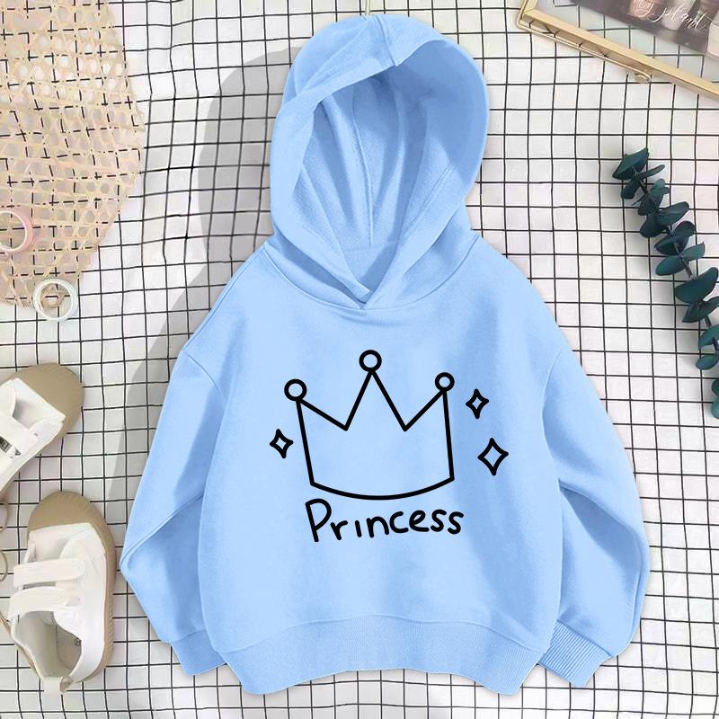 2026 Spring/Autumn Korean Style Girls' Printed Drop Shoulder Thin Hoodie