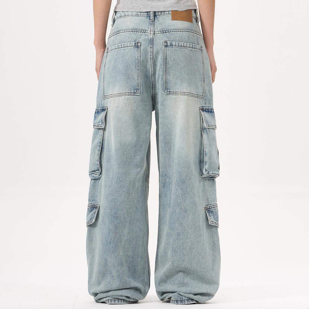 Women's Trousers Large Size Stretch Jeans Loose Semi-Elastic Pants