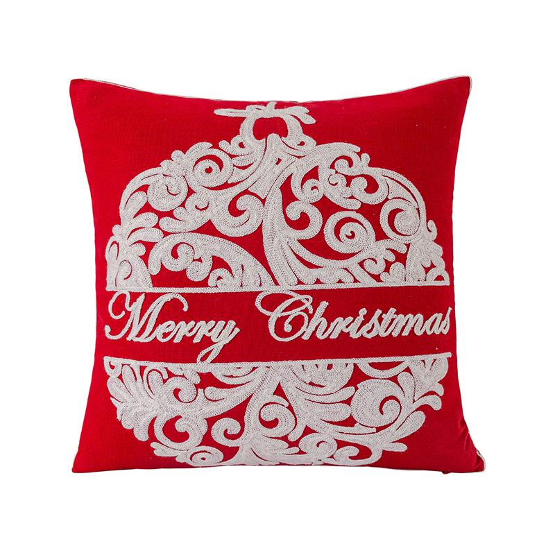 45X45Cm Christmas Snowflake Pillow Cover Embroidery Cushion Cover Christmas Party Decor Home Decorative Pillowcase