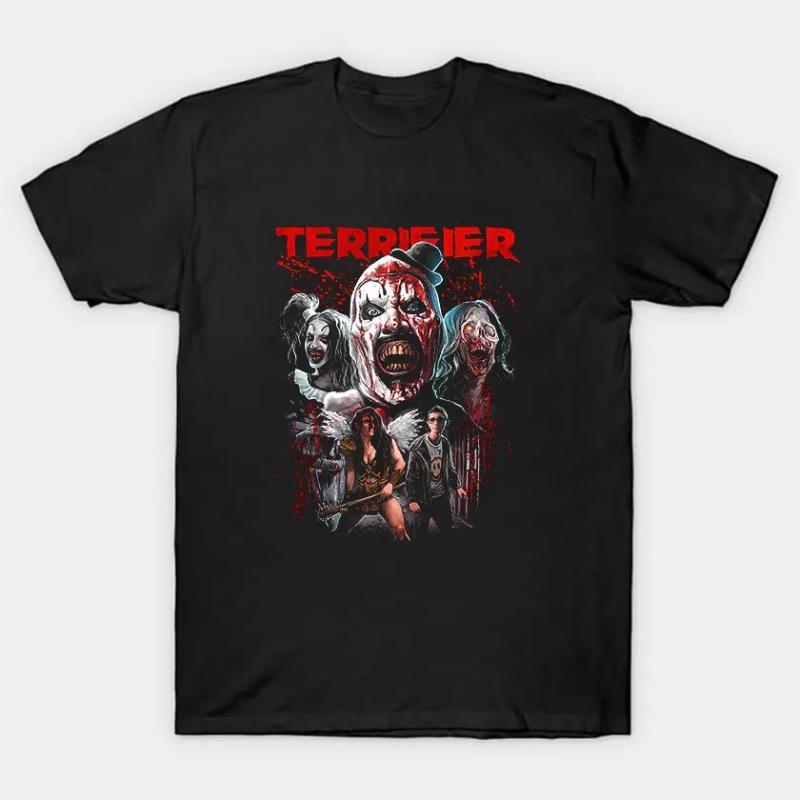 The Clown Greatest Kills Tour Season Halloween Evil Vintage Horror Movie Terrifier Retro Scream Film Printed T Shirt for Men