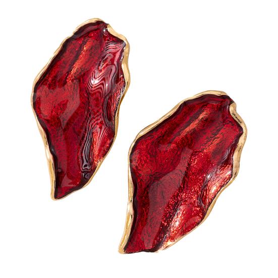 1 Paar Damenohrringe Mehrschichtig Gebrannt Bunt Durchscheinende Textur Emailleglasur Ohrringe Blütenblattdesign Antiallergische Ohrringe Schmuck Geschenk