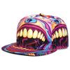 Cappello Piatto con Bordo Stampato Creativo e Nuovo Cappello Hiphop da Strada Cappello Decorativo per Street Dance Cappello Parasole Cappello da Baseball