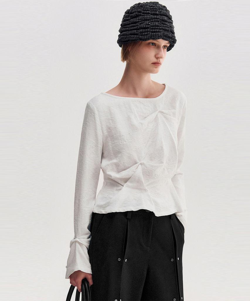 Kimjisu Melange Ruched Beanie _ Black