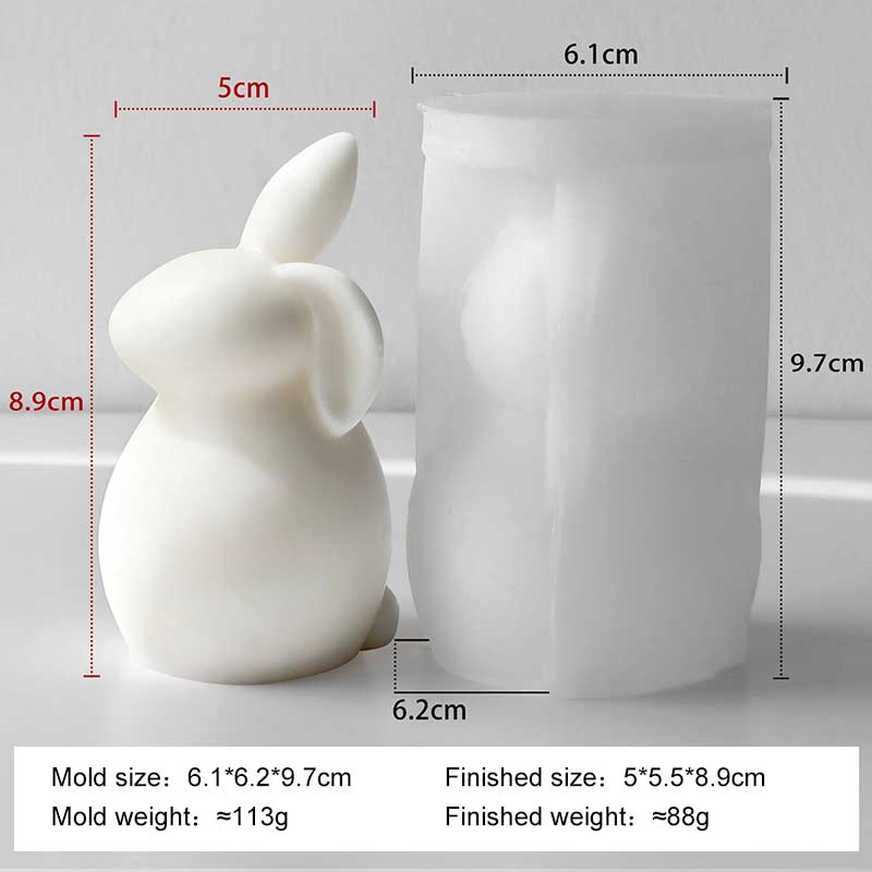 DIY Easter Bunny Aroma Candle Silicone Mold Handmade Soap Cartoon Rabbit Molds Home Decor Crafts Resin Gypsum Mould