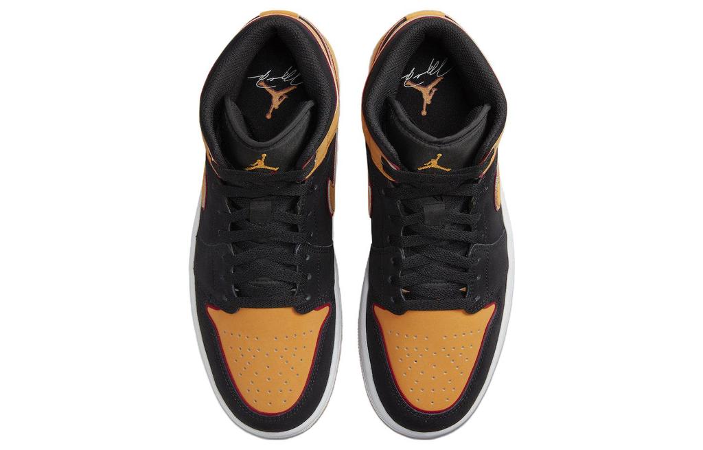 Jordan 1 Mid Fat Tongue Black Orange