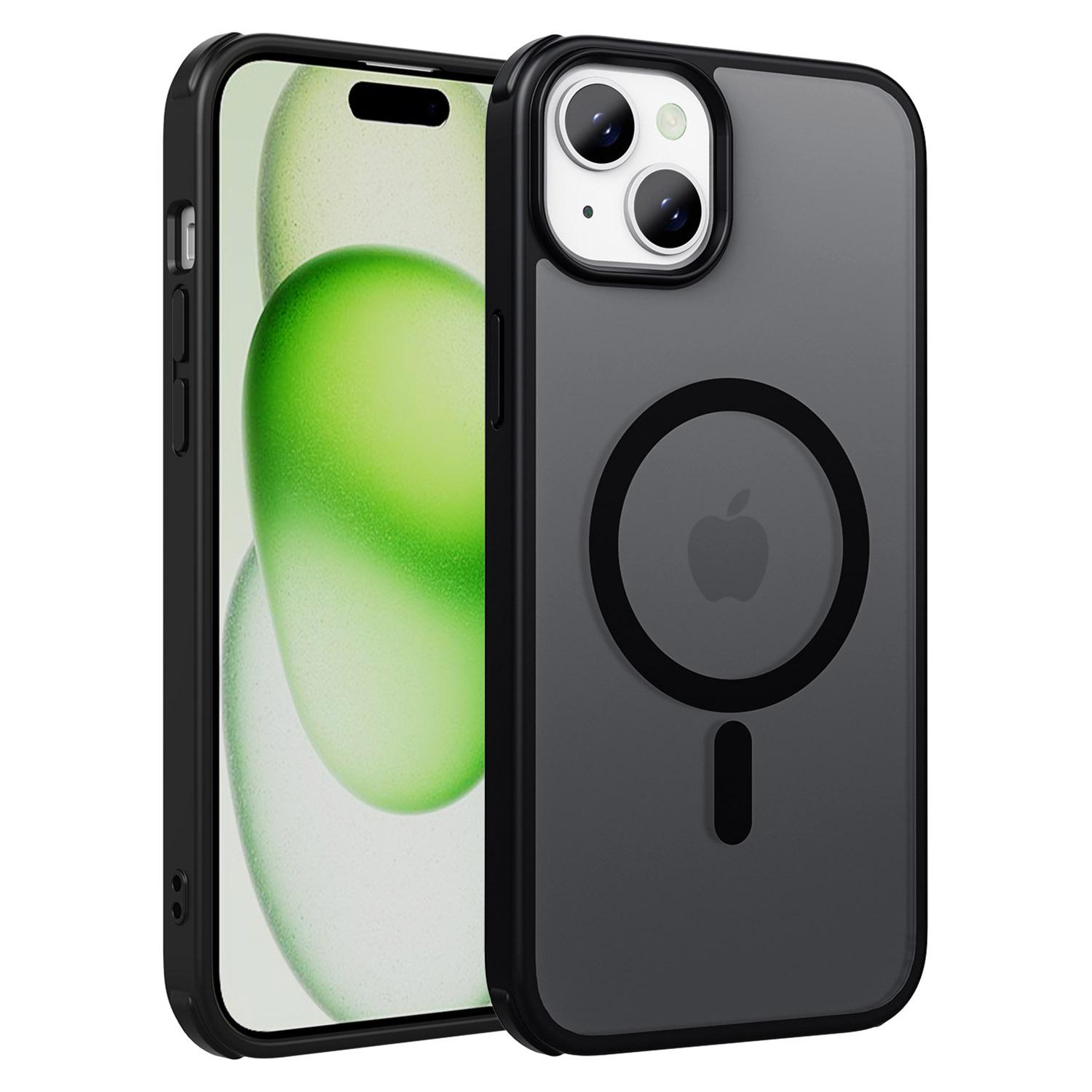 

For iPhone 15 Plus Case Compatible with MagSafe TPU+PC Skin-Touch Phone Cover A