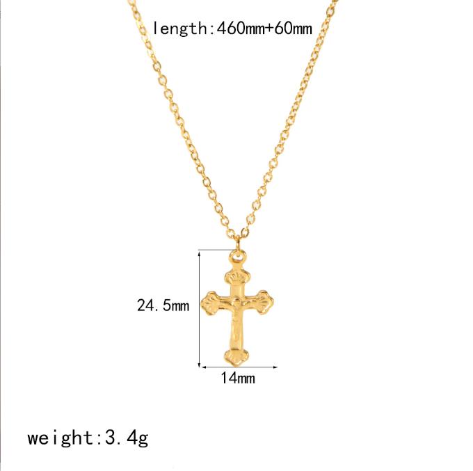 Factory Direct Sales Fashion Charm Stainless Steel Women s Cross Fashion Pendant Necklace 1
