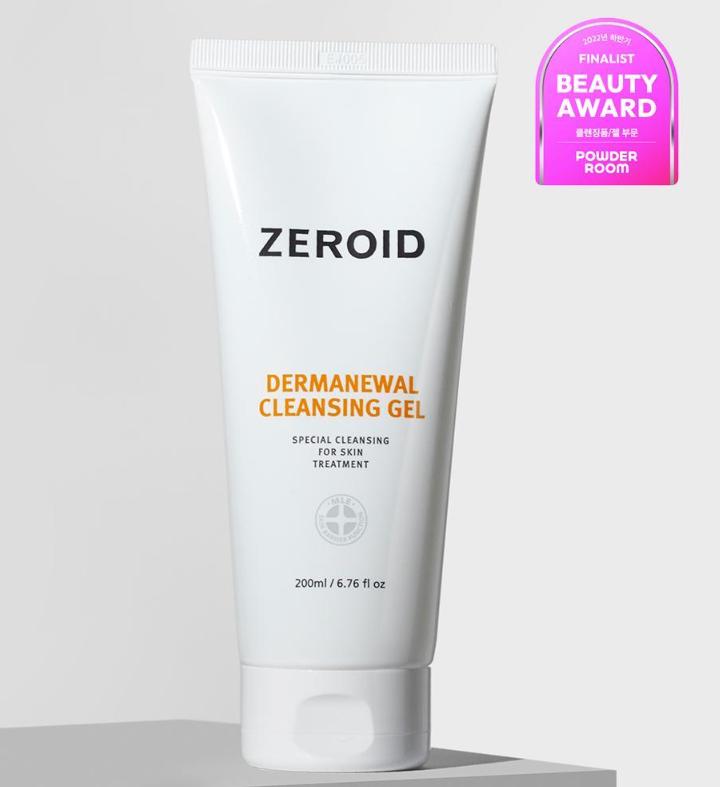ZEROID Dermanewal Rensegel 200ml – Skånsom rens for sensitiv og problematisk hud