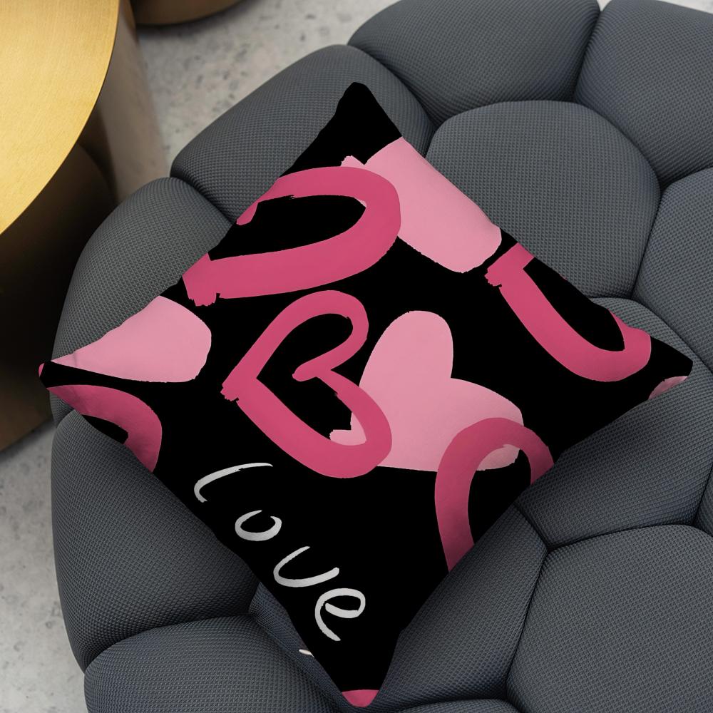 Fashion Love Heart Cushion Cover 2-in-1 Reversible Plush Pillow Cover | Car/Sofa/Bed | Perfect Gift