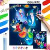 Disney oil painting Mickey Mouse magic wizards fairy art handmade diy painting home decoration gift