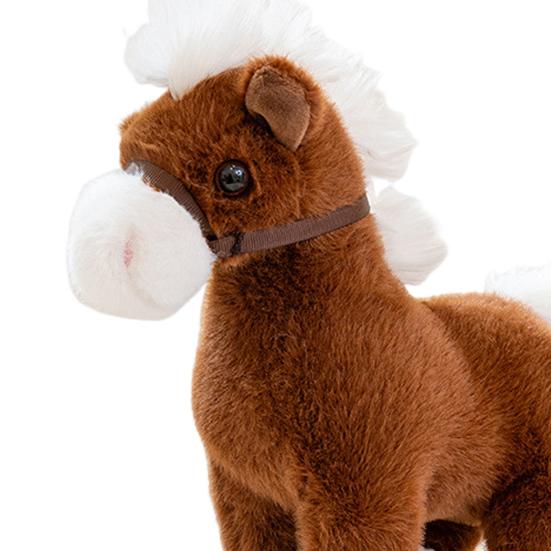 Horse Doll 2026 Good Luck In Year of The Horse Doll High Simulation Russian War Horse Shape PP Cotton Filling Zodiac Pony Figurine